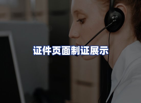 证件页面制证展示